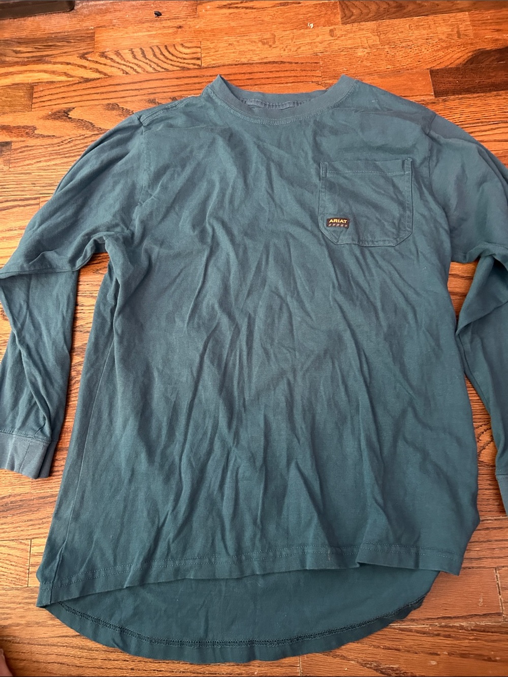 Ariat Men's Long Sleeve Pocket Tee - Teal